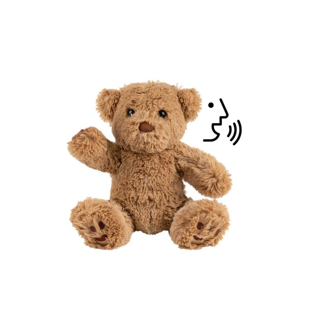 Play Brainy™ Breezy Beez Teddy Bear - Ultra Soft Plush Stuffed Animal with One Press Play Voice Activation Self-Soothing & Calming Techniques