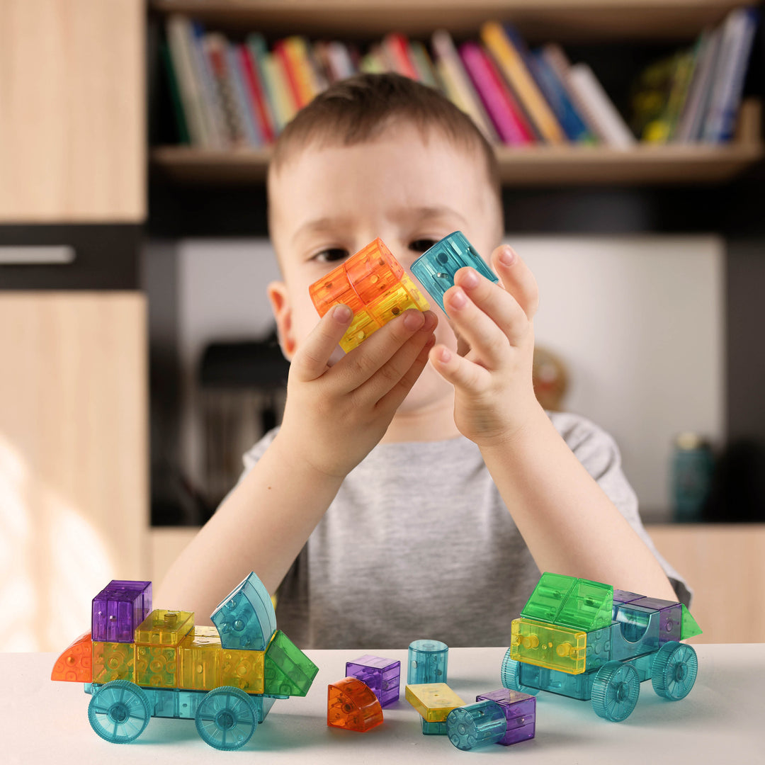 【中古】　メッジキュー ケース2x3　ブレイクキューセット Play Brainy™ Magnetic Cubes Set – 52 Pieces (STEM-Approved Learning To