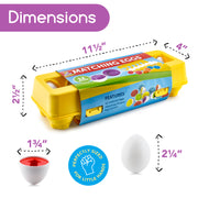 Play Brainy™ Shape and Color Matching Eggs –Educational STEM Toy for Toddlers and Preschoolers –