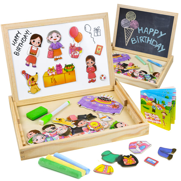 Play Times　洋書　アートマガジン　アートトイ　ソフビ Play Brainy Educational Magnetic Toys with Magnet Board, Dry Erase Boa