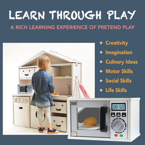 Play Brainy Pretend Toy Microwave for Kids