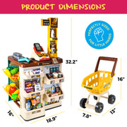 Kids Supermarket Play Set With Cash Register