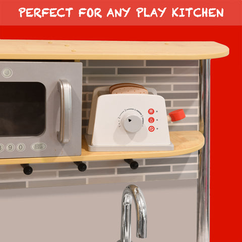 Play Brainy Pop Up Kid’s Toaster Toy with Kitchen Accessories